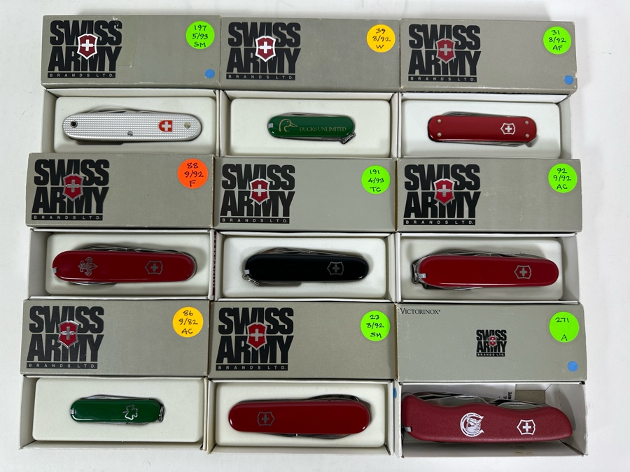(9) Swiss Army Knives With Original Boxes - See Details For Types Of Knives [Photo 2]