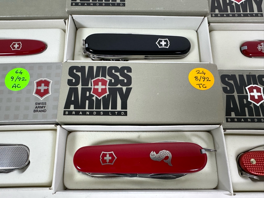 (9) Swiss Army Knives With Original Boxes - See Details For Types Of Knives [Photo 4]