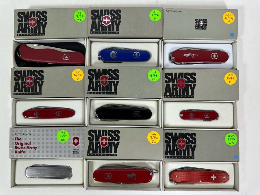(9) Swiss Army Knives With Original Boxes - See Details For Types Of Knives [Photo 2]