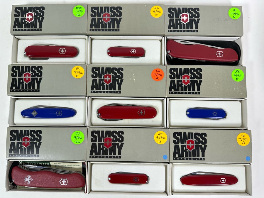 (9) Swiss Army Knives With Original Boxes - See Details For Types Of Knives [Photo 2]