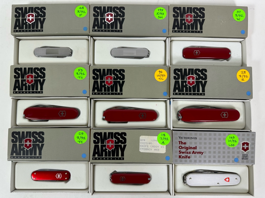 (9) Swiss Army Knives With Original Boxes - See Details For Types Of Knives [Photo 2]