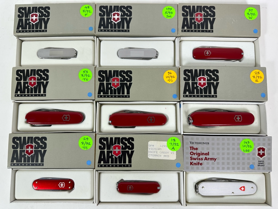 (9) Swiss Army Knives With Original Boxes - See Details For Types Of Knives [Photo 3]