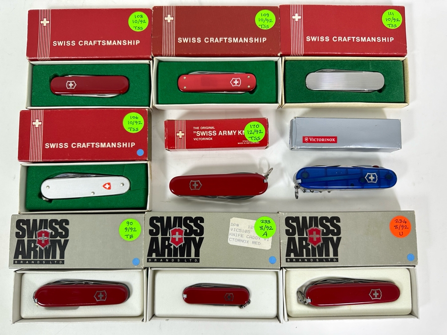 (9) Swiss Army Knives With Original Boxes - See Details For Types Of Knives [Photo 2]