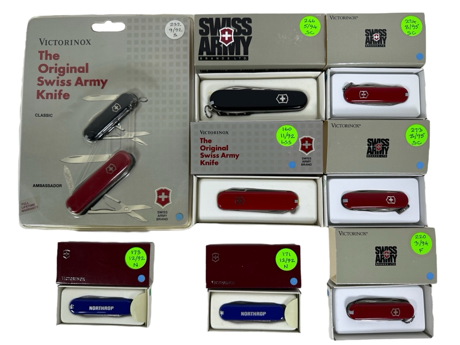 (8) Swiss Army Knives With Original Boxes / Packaging - See Details For Types Of Knives [Photo 1]