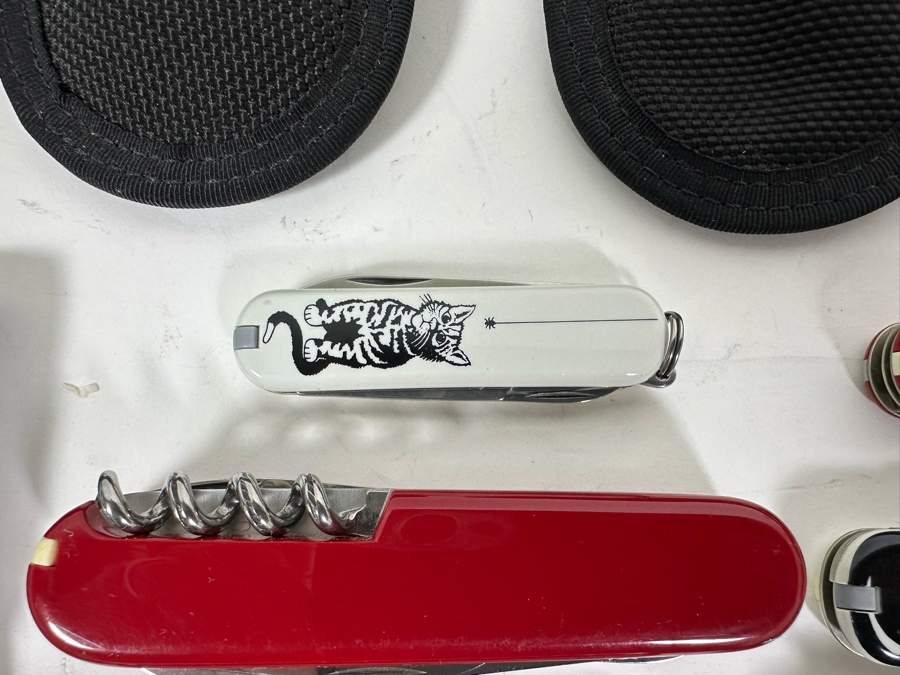 (8) Swiss Army Knives With (7) Swiss Army Knife Belt Pouches [Photo 6]
