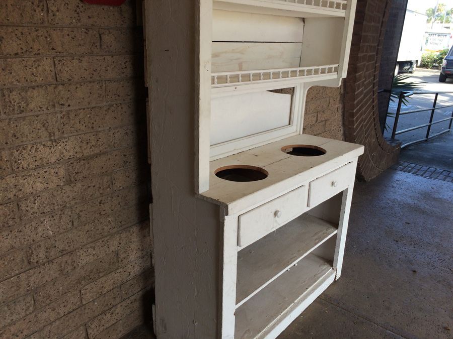 Large White Vintage Cabinet - Great for Display [Photo 3]