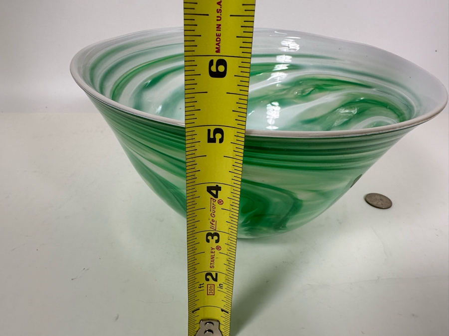 Signed Patricia Yockey Art Glass Bowl 9.5W X 5H [Photo 13]