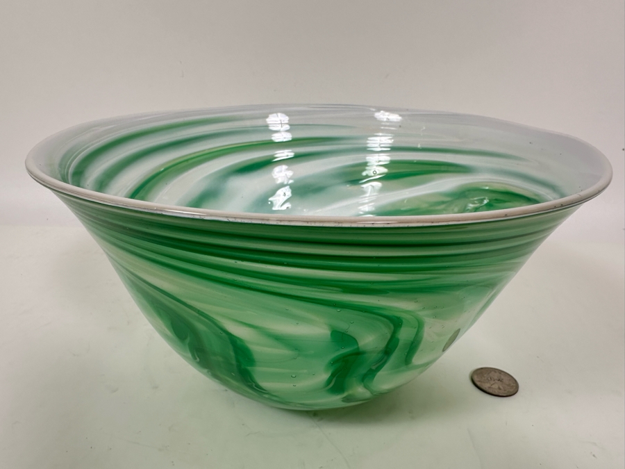 Signed Patricia Yockey Art Glass Bowl 9.5W X 5H [Photo 6]