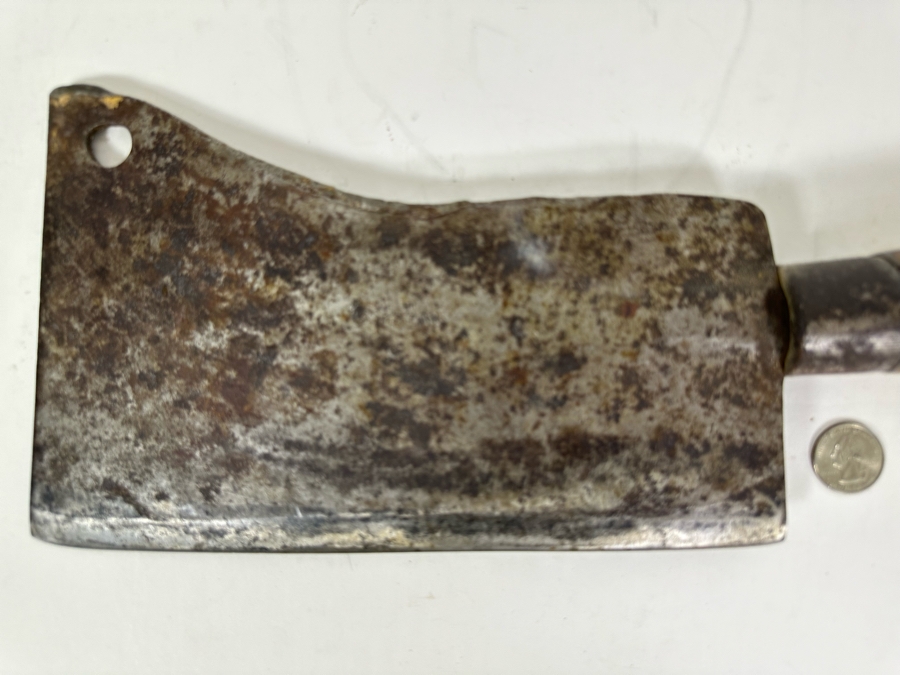 Large Antique Meat Cleaver By W. M. Beatty & Son Chester, PA 20.5W X 6H (Blade Is 9.5L) [Photo 4]