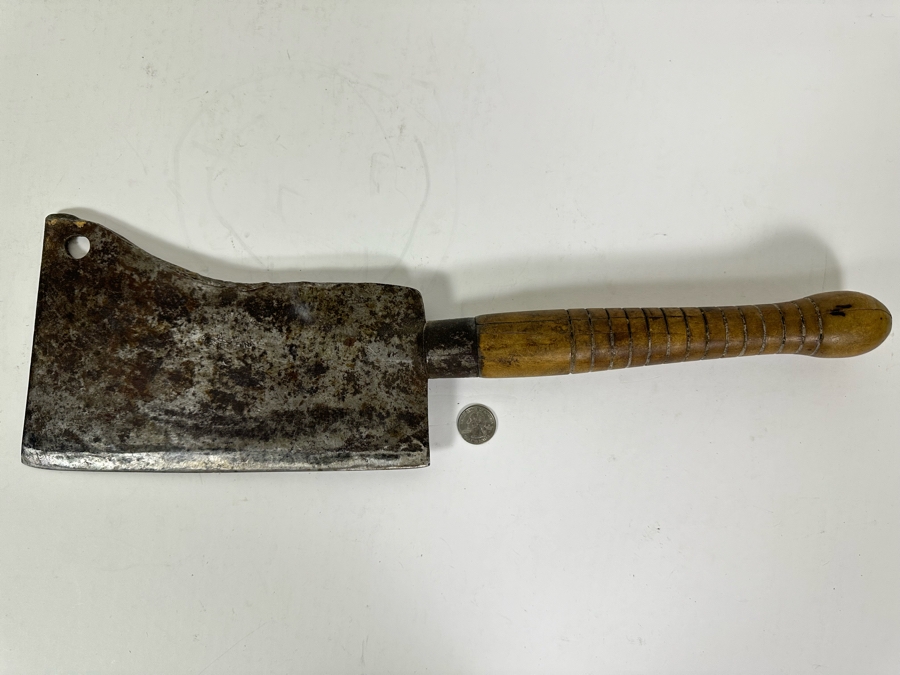 Large Antique Meat Cleaver By W. M. Beatty & Son Chester, PA 20.5W X 6H (Blade Is 9.5L) [Photo 2]