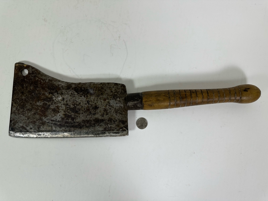 Large Antique Meat Cleaver By W. M. Beatty & Son Chester, PA 20.5W X 6H (Blade Is 9.5L) [Photo 3]