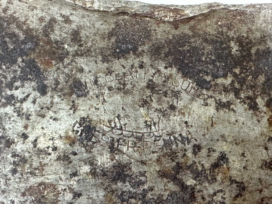 Large Antique Meat Cleaver By W. M. Beatty & Son Chester, PA 20.5W X 6H (Blade Is 9.5L) [Photo 8]