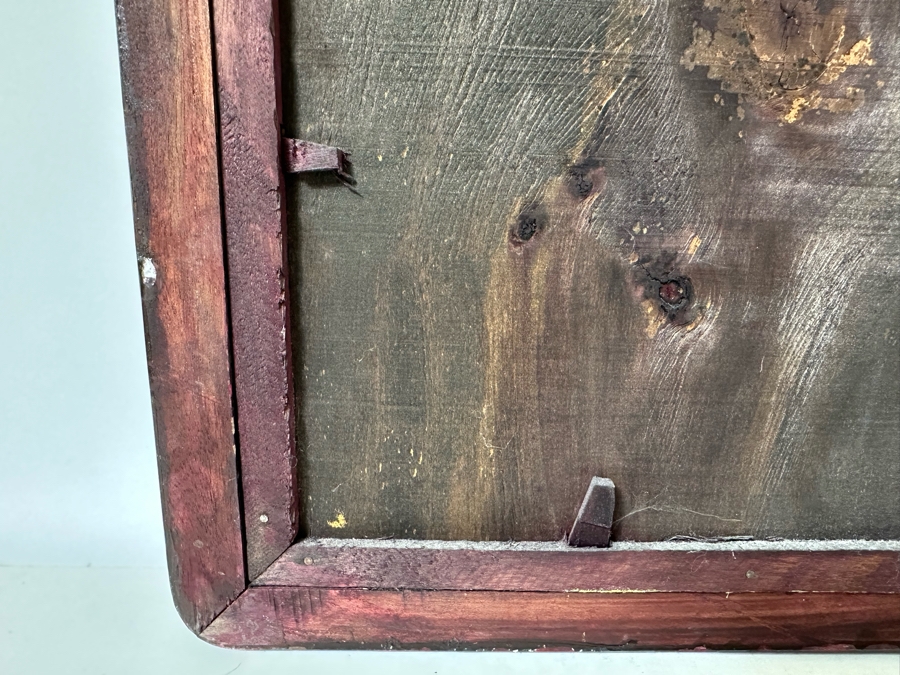 Vintage Chinese Reverse Painting On Glass Of Buddha Guanyin With Acolytes Framed 19.5 X 27.5 [Photo 24]