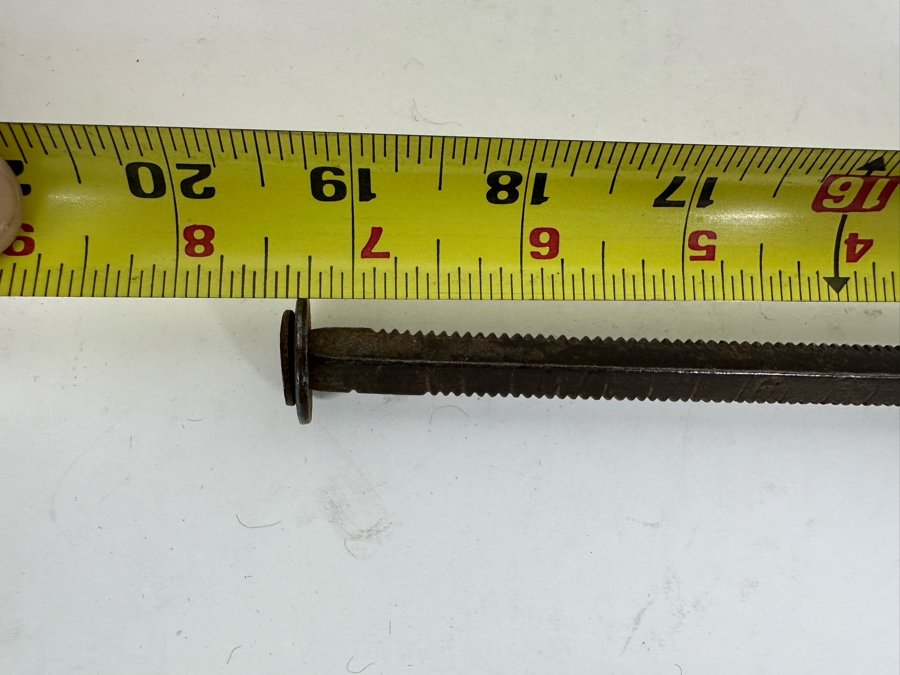 Vintage Hanging Cast Iron Farm Balance Beam Scale 19.5W X 12.5H [Photo 11]