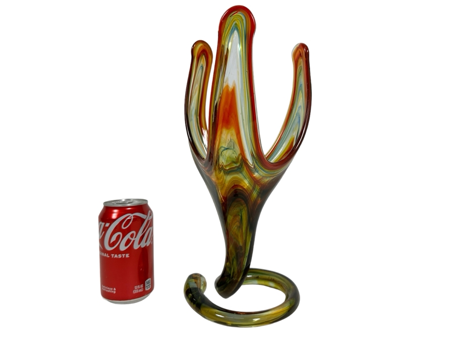 Mid-Century Art Glass Vase 13H [Photo 1]