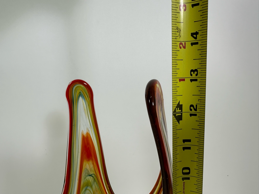 Mid-Century Art Glass Vase 13H [Photo 9]