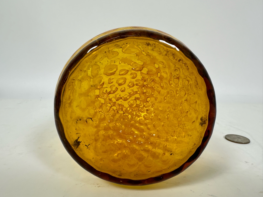 Amber Glass Bottle With Stopper 9.5H [Photo 6]