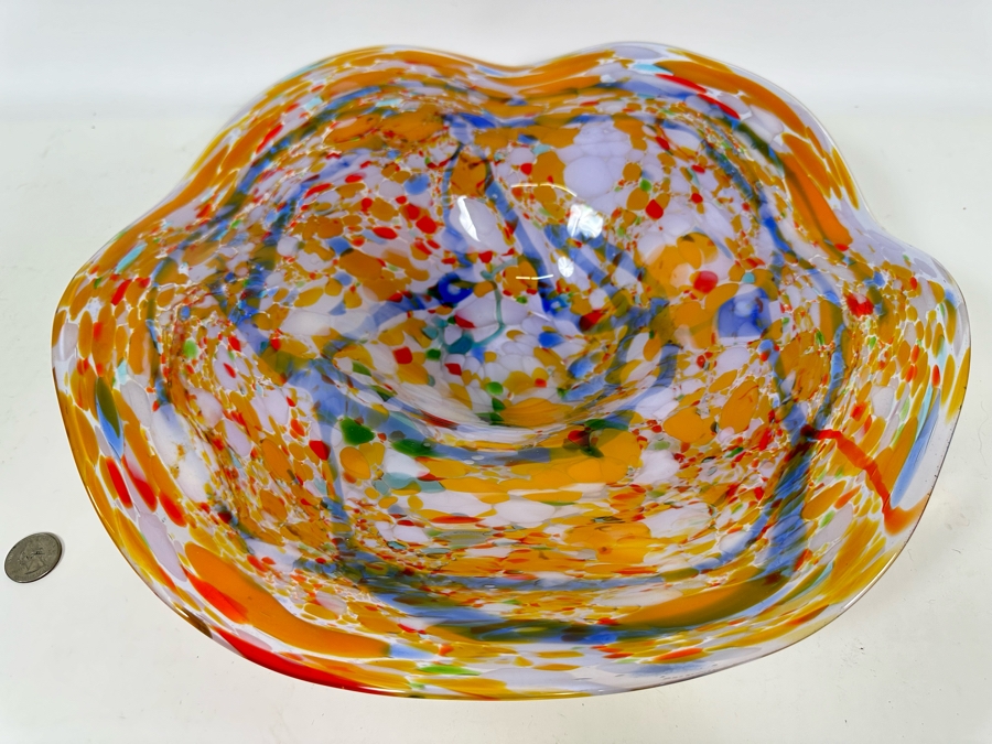 Art Glass Centerpiece Bowl 15.5W X 3.5H [Photo 2]