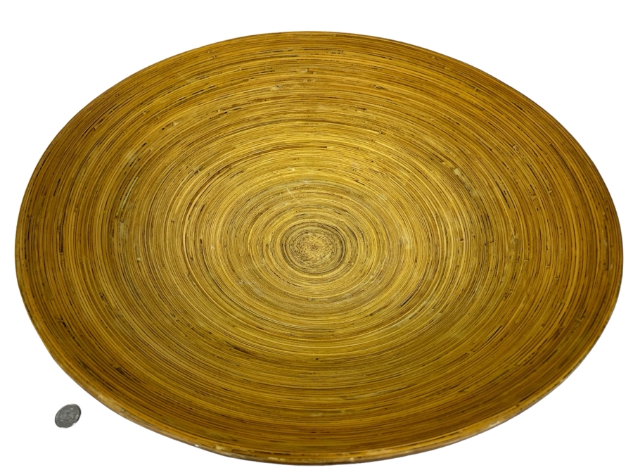 Large Round Centerpiece Bamboo Bowl 23.5R X 5H [Photo 1]