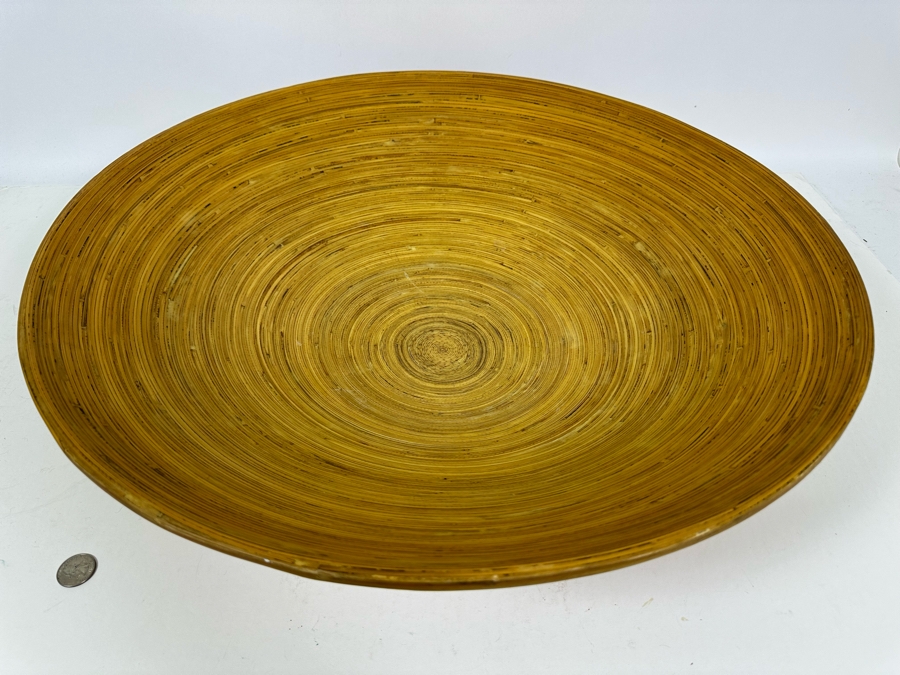 Large Round Centerpiece Bamboo Bowl 23.5R X 5H [Photo 4]