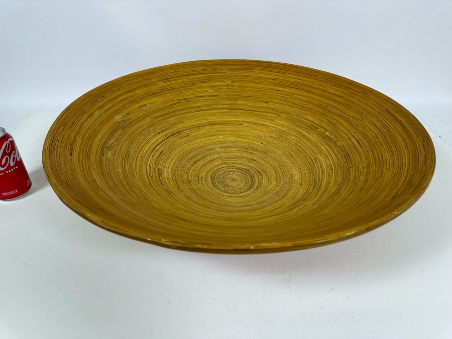 Large Round Centerpiece Bamboo Bowl 23.5R X 5H [Photo 2]