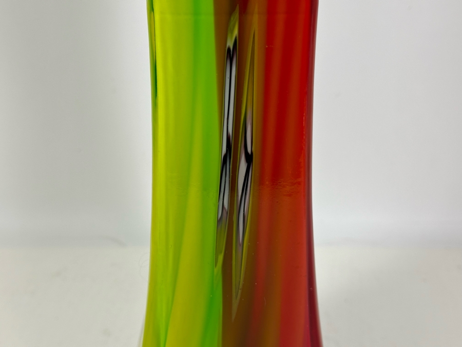 Stunning Art Glass Table Lamp With Pair Of Shades (One Shown Is Hand Painted) 32H [Photo 6]