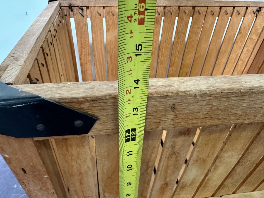 Pair Of Wooden Storage Bins With Casters 26W X 18D X 14H [Photo 12]