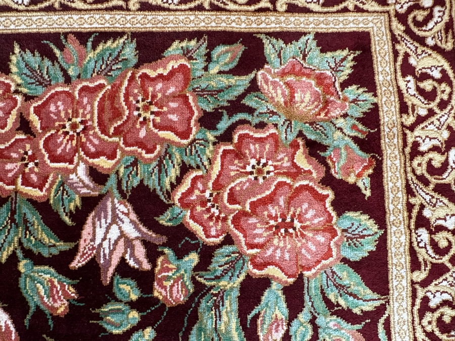 Vintage Finely Hand Knotted SIGNED Silk Persian Area Rug 31 X 49 [Photo 9]