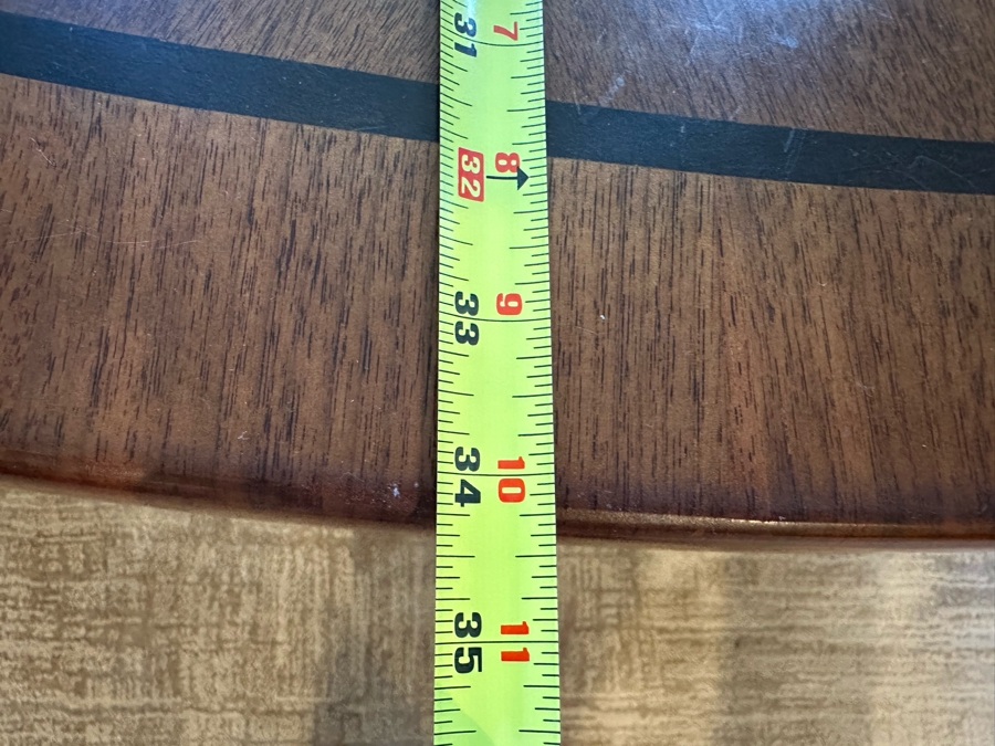 Wooden Coffee Table With Swinging Round Side Table 52W X 34D X 18.5H [Photo 9]