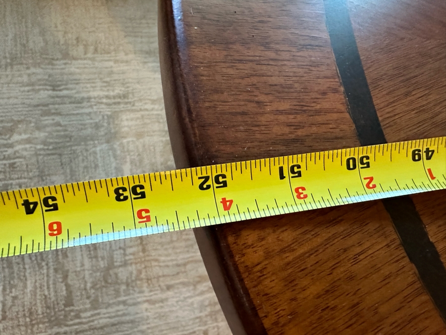 Wooden Coffee Table With Swinging Round Side Table 52W X 34D X 18.5H [Photo 8]