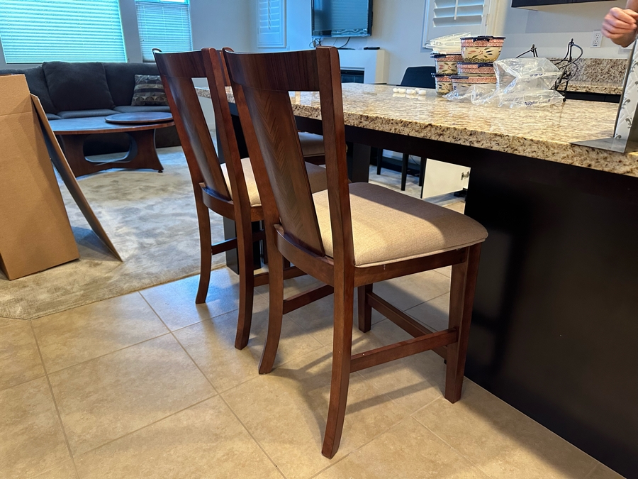 Three Wooden Bar Stools 26' Seat Height [Photo 3]