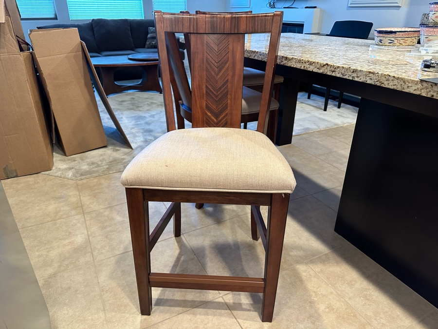 Three Wooden Bar Stools 26' Seat Height [Photo 5]