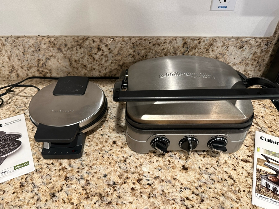 Cuisinart Griddler Gourmet GRID-8N & Cuisinart Waffle Maker WMR-CA