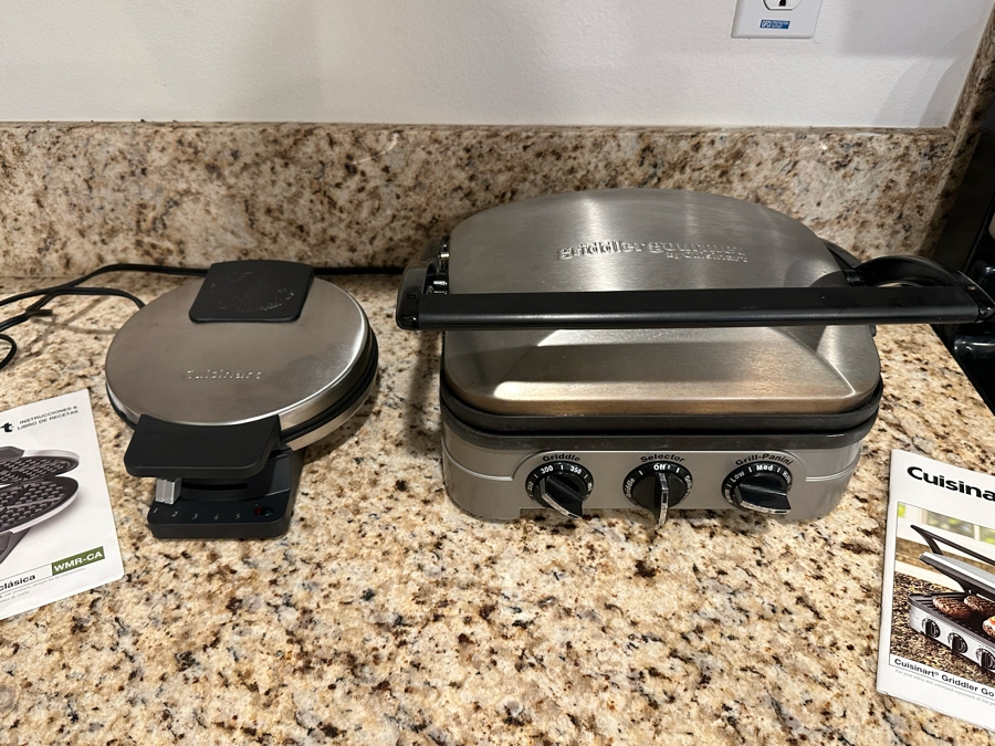 Cuisinart Griddler Gourmet GRID8N & Cuisinart Waffle Maker WMRCA