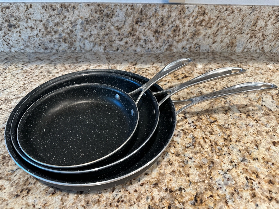 (3) J.A. Henckels International Aluminum Pans Skillets Made In Italy 8.5R - 12.5R