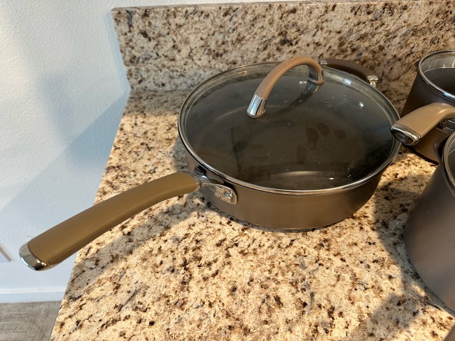 Set Of Circulon Premier Professional Pots & Pans With Lids 10 Piece Set