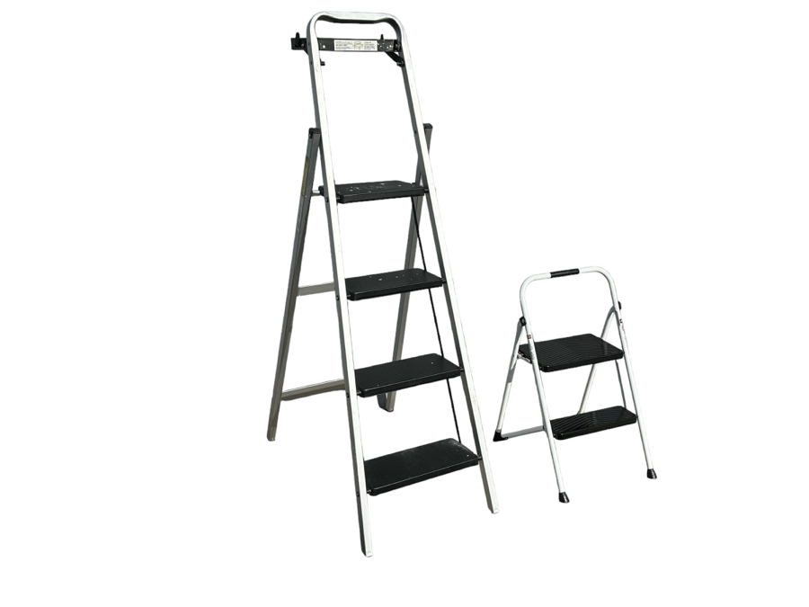 Pair Of Step Ladders - Larger Ladder Is A Commerical 5.5' Step Ladder [Photo 1]