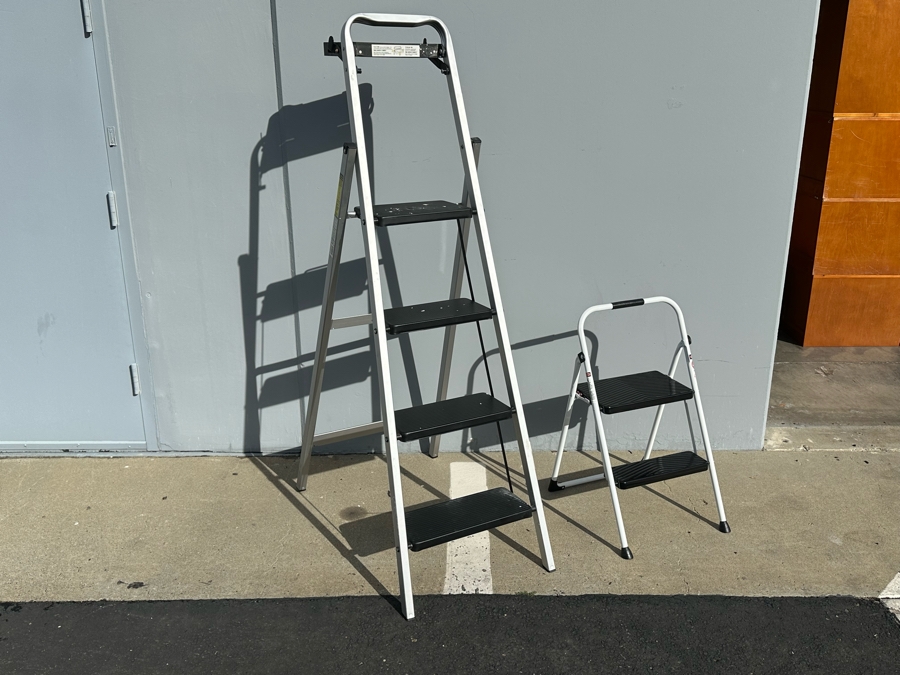 Pair Of Step Ladders - Larger Ladder Is A Commerical 5.5' Step Ladder [Photo 3]