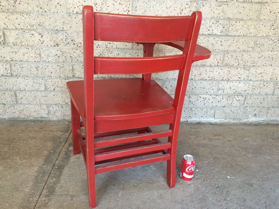 Vintage Red Painted Child's School Desk [Photo 7]