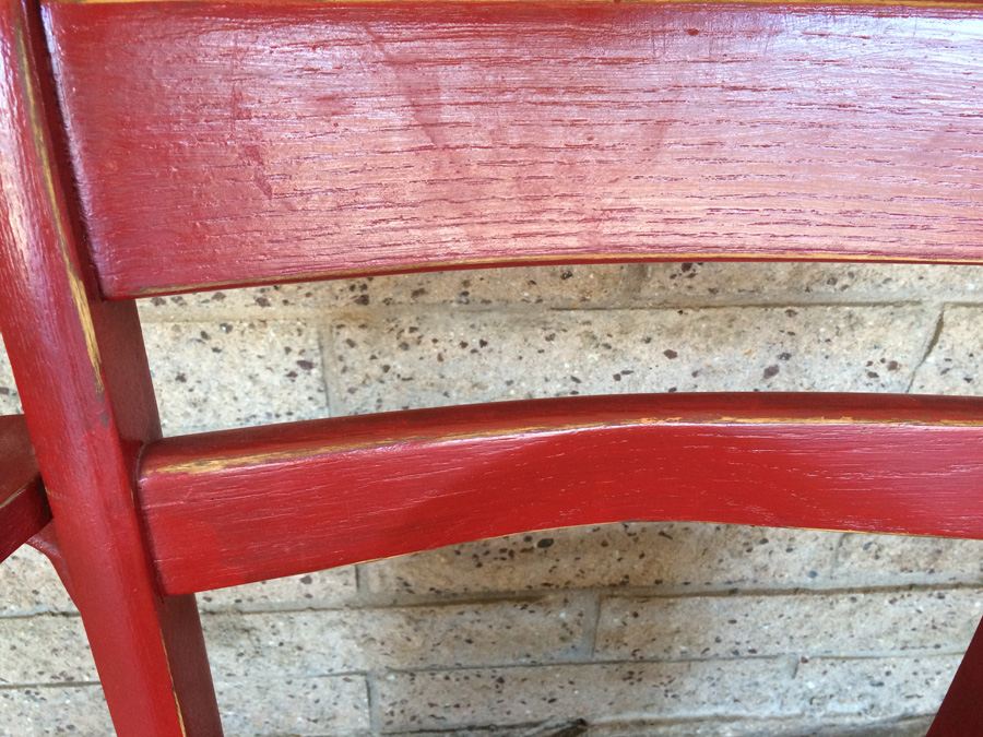 Vintage Red Painted Child's School Desk [Photo 6]