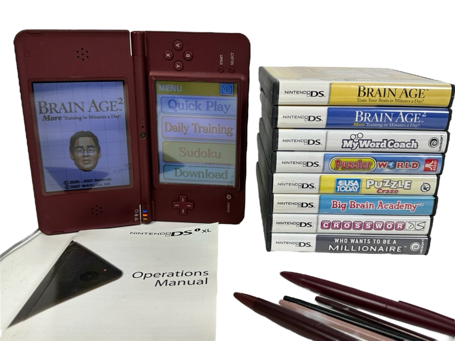 Nintendo DS XL With Eight Brain / Puzzle Games