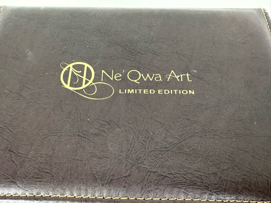 Limited Edition Reverse Painted Glass Ornament By Ne'Qwa Art With Box And Display Stand [Photo 11]