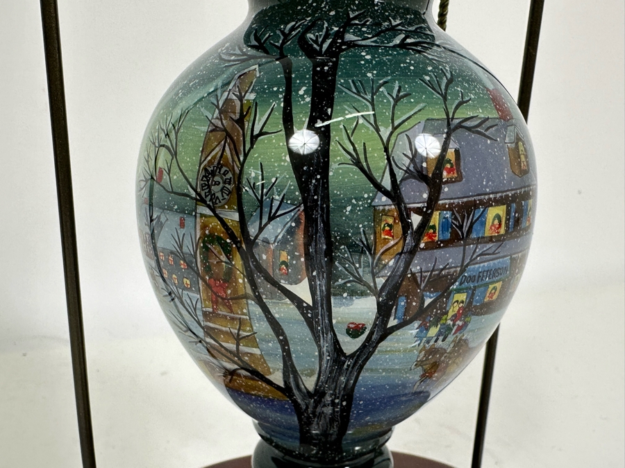 Limited Edition Reverse Painted Glass Ornament By Ne'Qwa Art With Box And Display Stand [Photo 5]