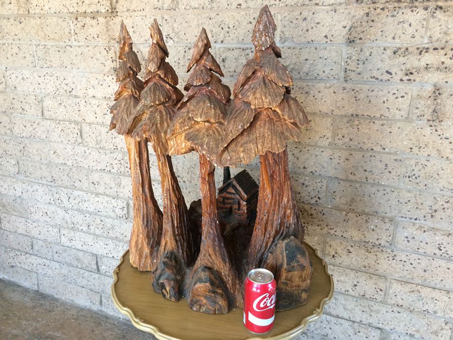 Large Hand Carved Wood Cabin In the Forrest [Photo 13]