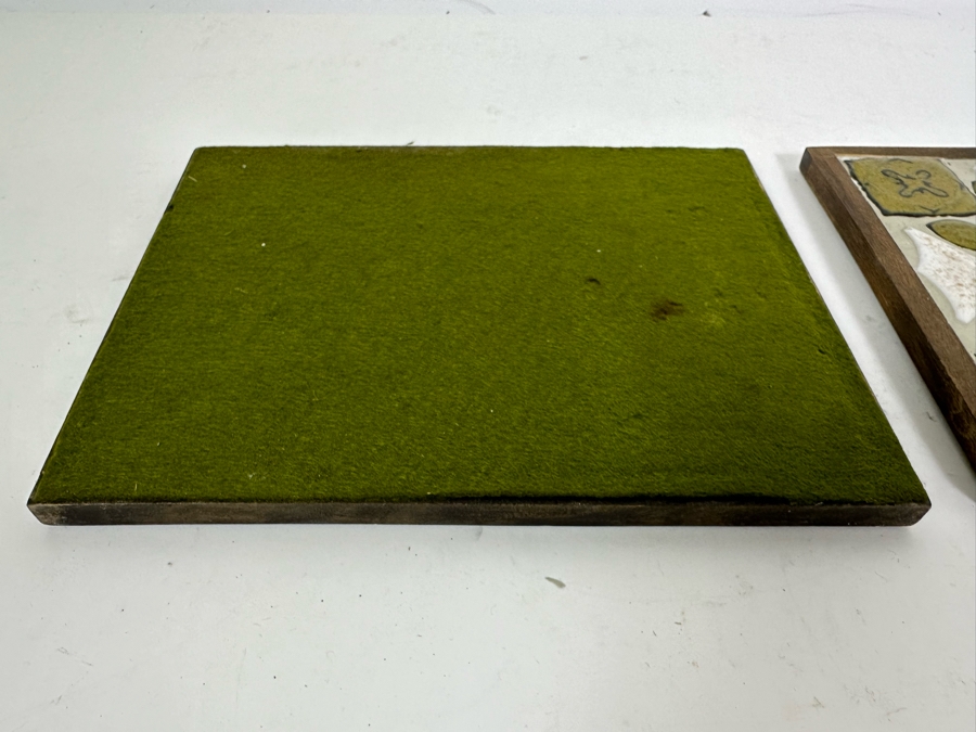 Pair Of Mid-Century Tile / Wooden Trivets [Photo 6]
