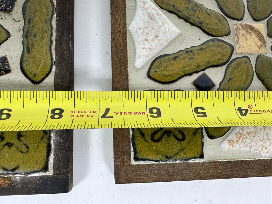Pair Of Mid-Century Tile / Wooden Trivets [Photo 7]