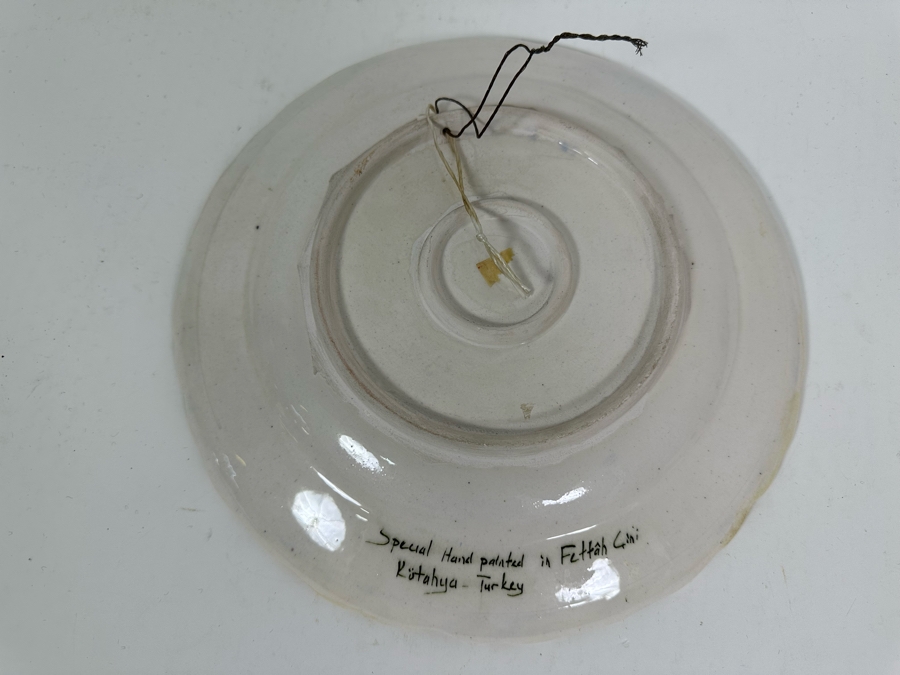 Hand Painted Turkish Plate Signed 11.5R [Photo 5]