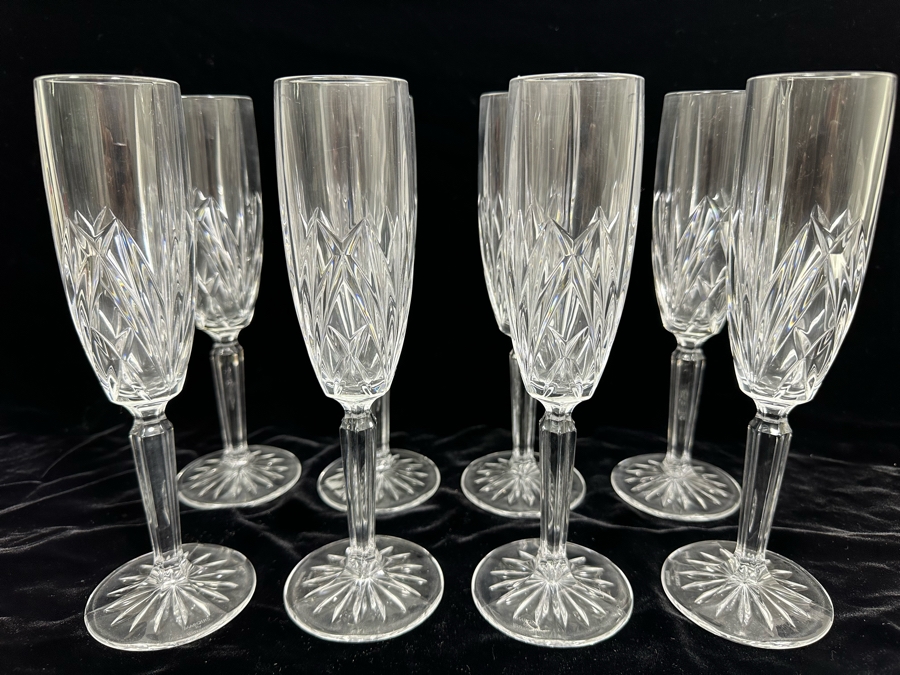 (8) Waterford Marquis Crystal Champagne Stemware Glasses 9H [Photo 2]