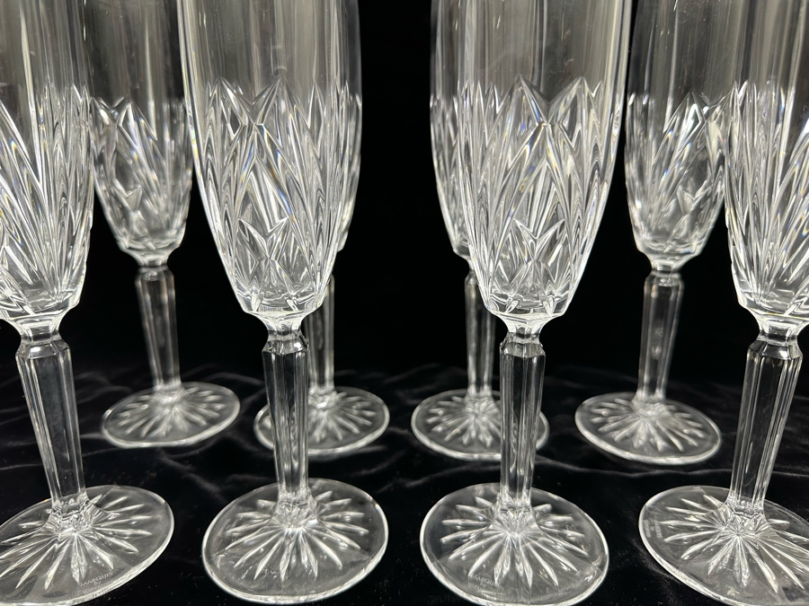 (8) Waterford Marquis Crystal Champagne Stemware Glasses 9H [Photo 3]