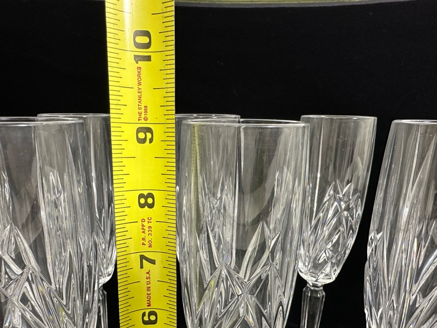 (8) Waterford Marquis Crystal Champagne Stemware Glasses 9H [Photo 6]